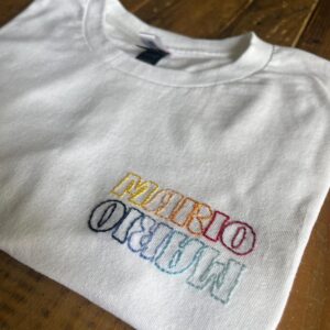 T-Shirt Mario Mario by Ondapiatta - Ricamata a mano